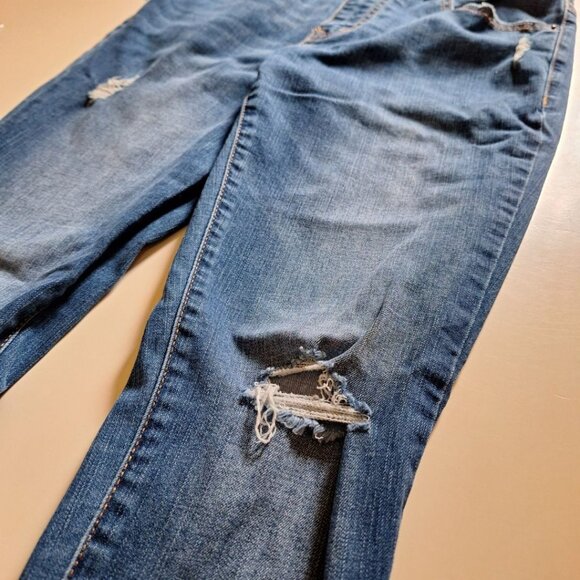 Aero High Rise Womens Size 6 Ripped Distressed Blue Jeans Regular - Picture 8 of 13